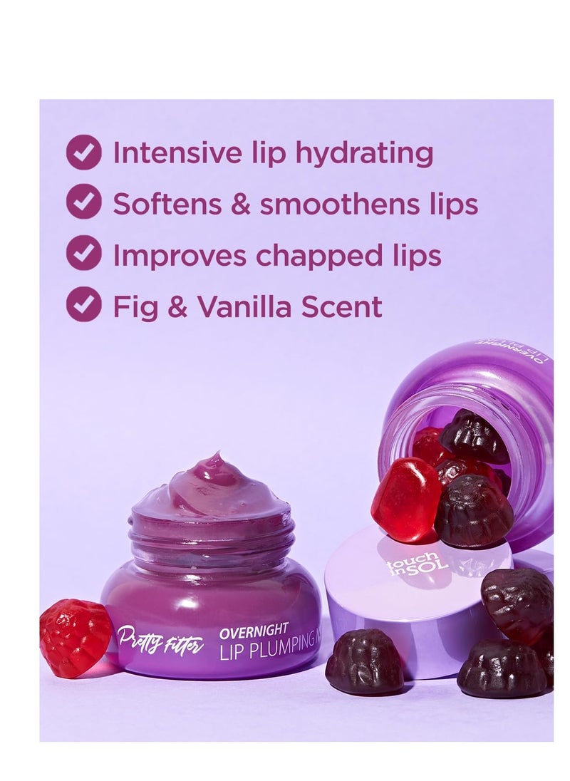 Touch in Sol Touch in Sol Pretty Filter Overnight Lip Plumping Mask - Korean Lip Treatment Mask for Dry and Cracked Lips - Lip Volumizing and Intensive Nourishing with Shea Butter - Fig and Vanilla Scent  - Image 3