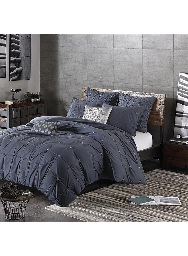 إيروريكس وسادة يورو شام مقاس 26 بوصة × 26 بوصة ربطة عنق زرقاء داكنة - Image 3