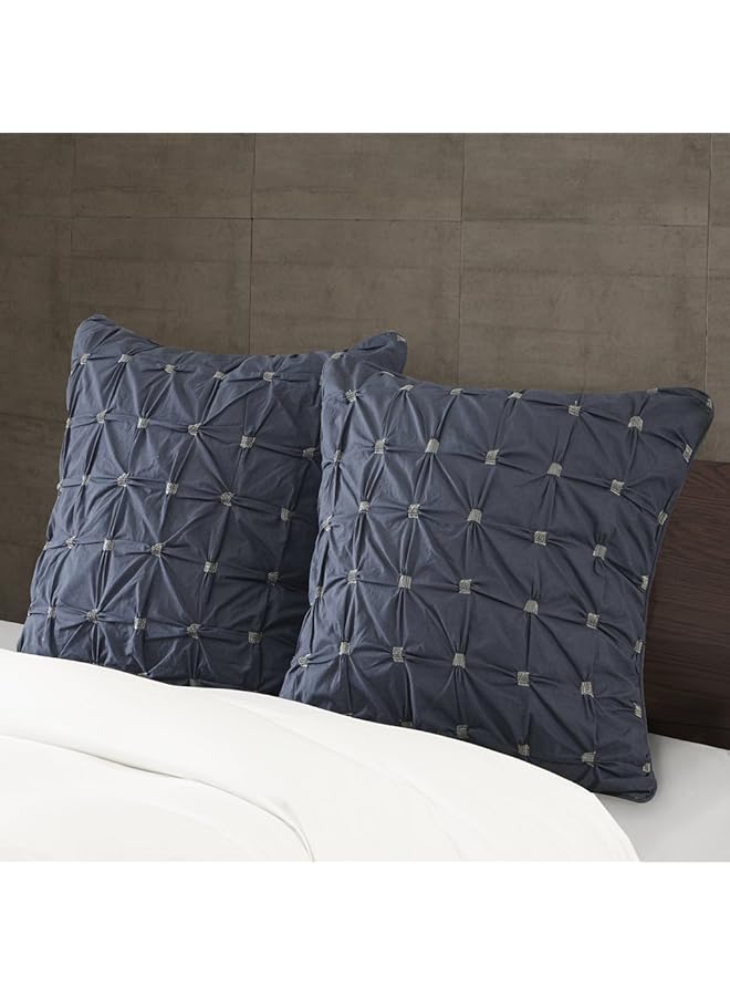 إيروريكس وسادة يورو شام مقاس 26 بوصة × 26 بوصة ربطة عنق زرقاء داكنة - Image 2