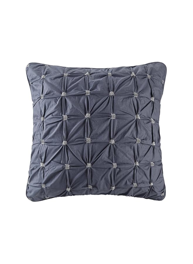 إيروريكس وسادة يورو شام مقاس 26 بوصة × 26 بوصة ربطة عنق زرقاء داكنة - Image 1