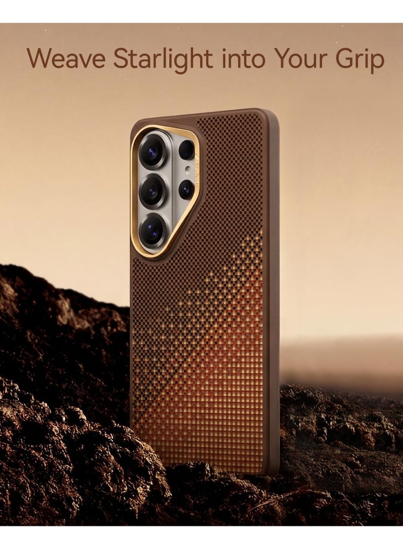 RAPTIC حافظة أراميد دوال لهاتف سامسونج جالاكسي S26 ألترا [متوافقة مع MagSafe] ألياف أراميد 1500D [مُختبرة ضد السقوط بمعيار عسكري حتى 13 قدم] غلاف هجين مع ممتص صدمات TPU - كهرمان السكون - Image 2