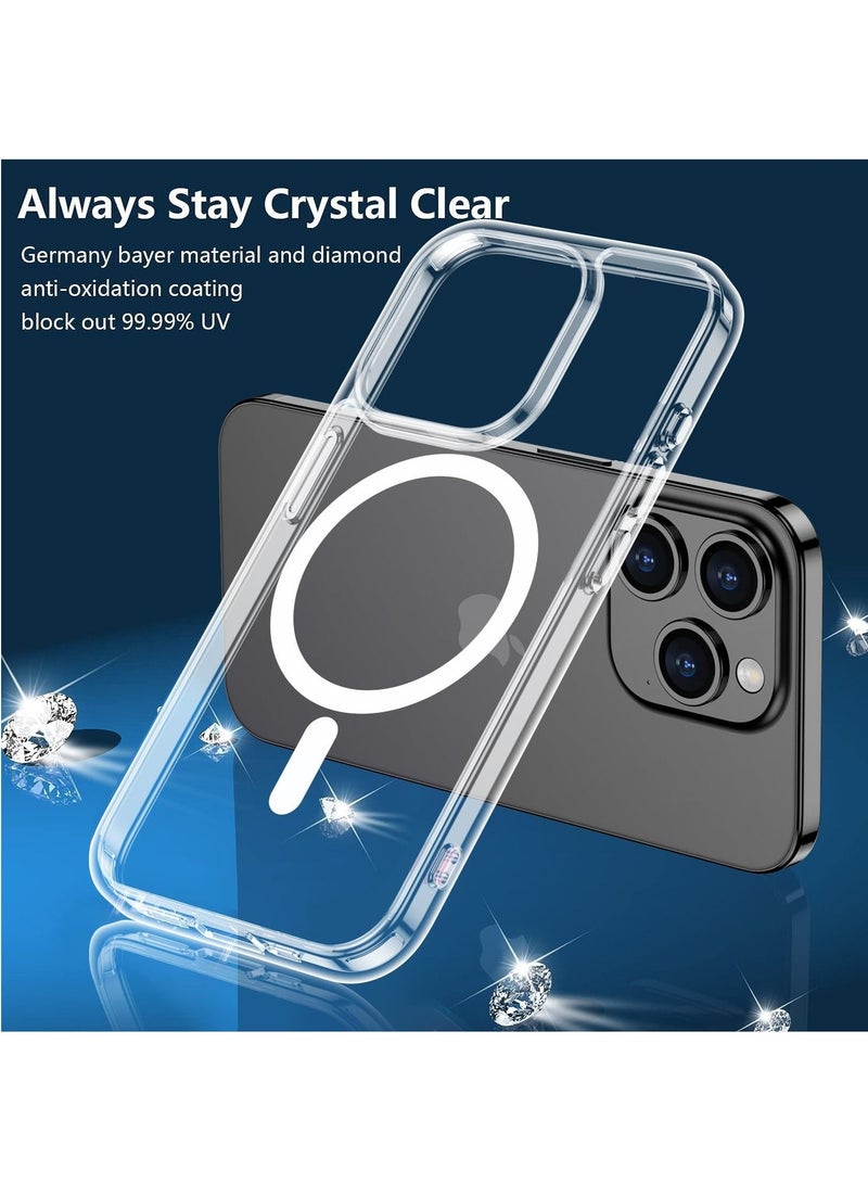 BORTONY iPhone 15 Pro Magsafe Case Wireless Magnetic Cover Compatible with Magnetic Wallet Charger Anti Yellow Mil-Grade Shockproof Protective Case for iPhone 15 Pro Cover 6.1 Inch  - Image 3