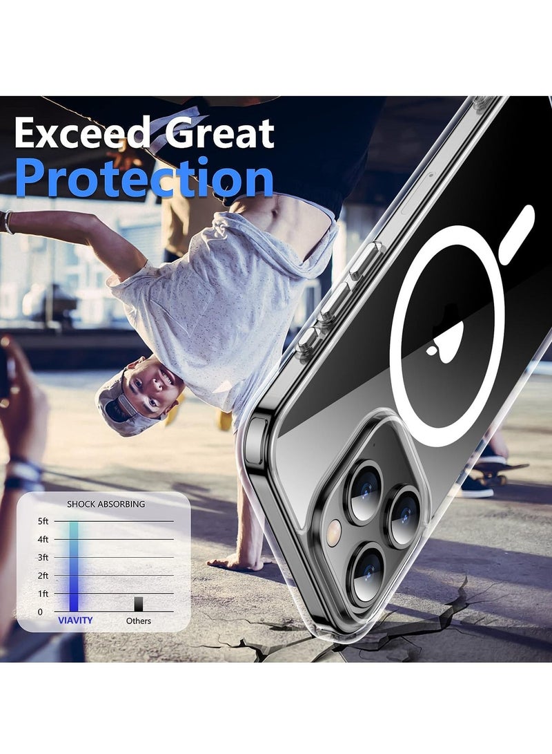 BORTONY iPhone 15 Pro Magsafe Case Wireless Magnetic Cover Compatible with Magnetic Wallet Charger Anti Yellow Mil-Grade Shockproof Protective Case for iPhone 15 Pro Cover 6.1 Inch  - Image 5