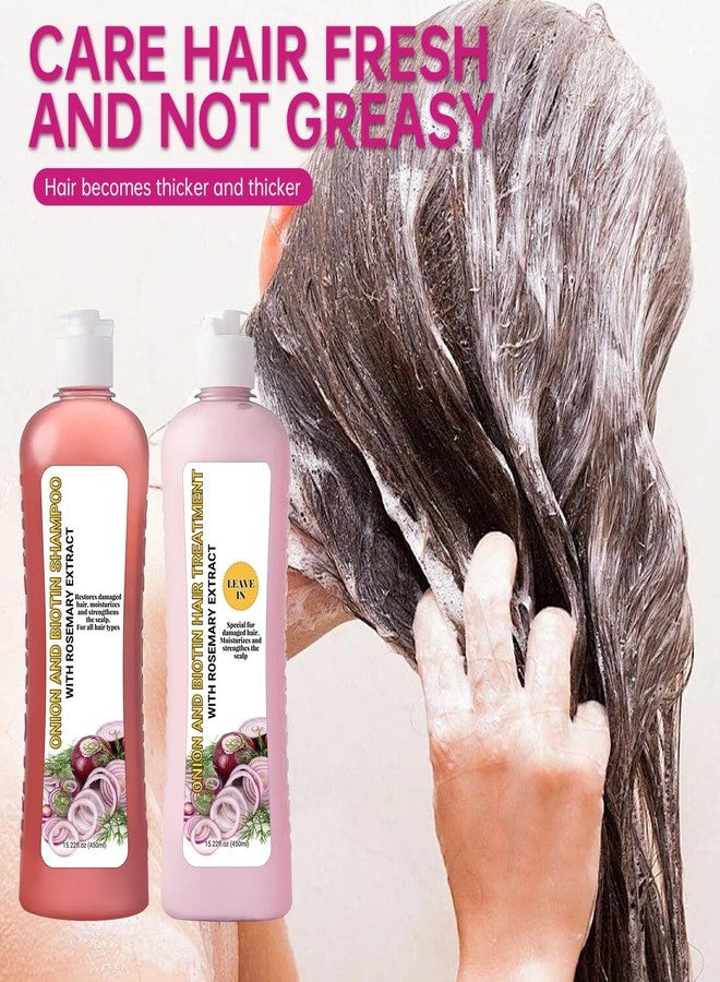 GROEI 450ml Onion Shampoo & Treatment Set - Enriched with Onion Biotin and Rosemary extracts, Strengthens Roots, Repairs Damage, Boosts Shine, Moisturizing Hair Care 30.44 Fl Oz - Image 5
