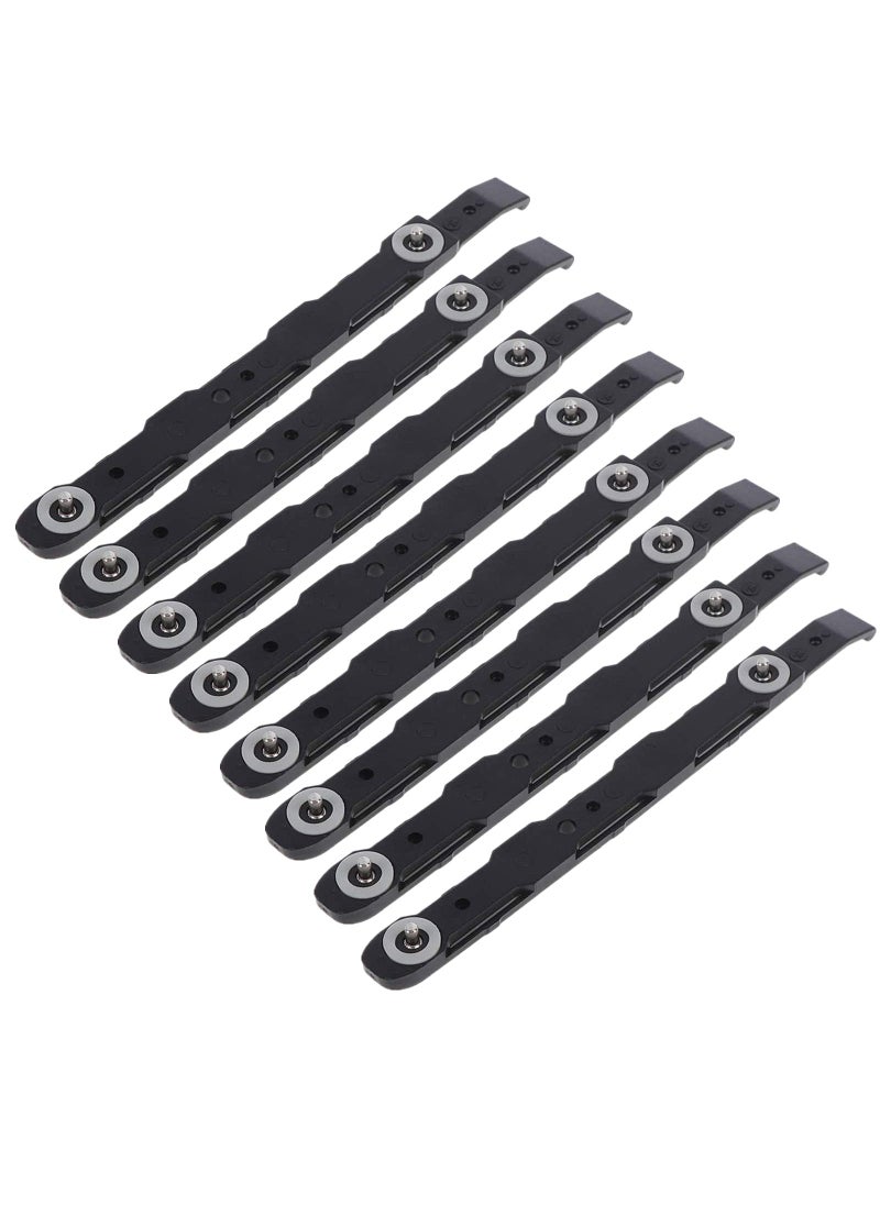 Uoeo 8 Pack Chassis Hard Drive Mounting Plastic Rails Chassis Hard Drive Rails Black 