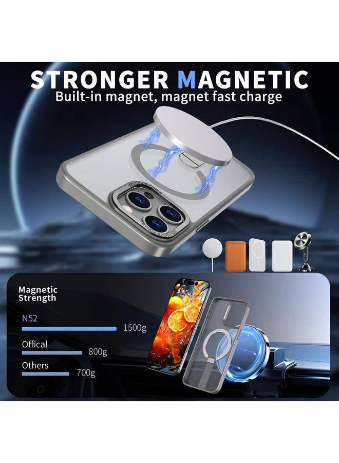 Zaboon Case For iPhone 12 Pro Max Star Shine Series TPU + PC MagSafe Phone Case with Fold Holder - Image 2