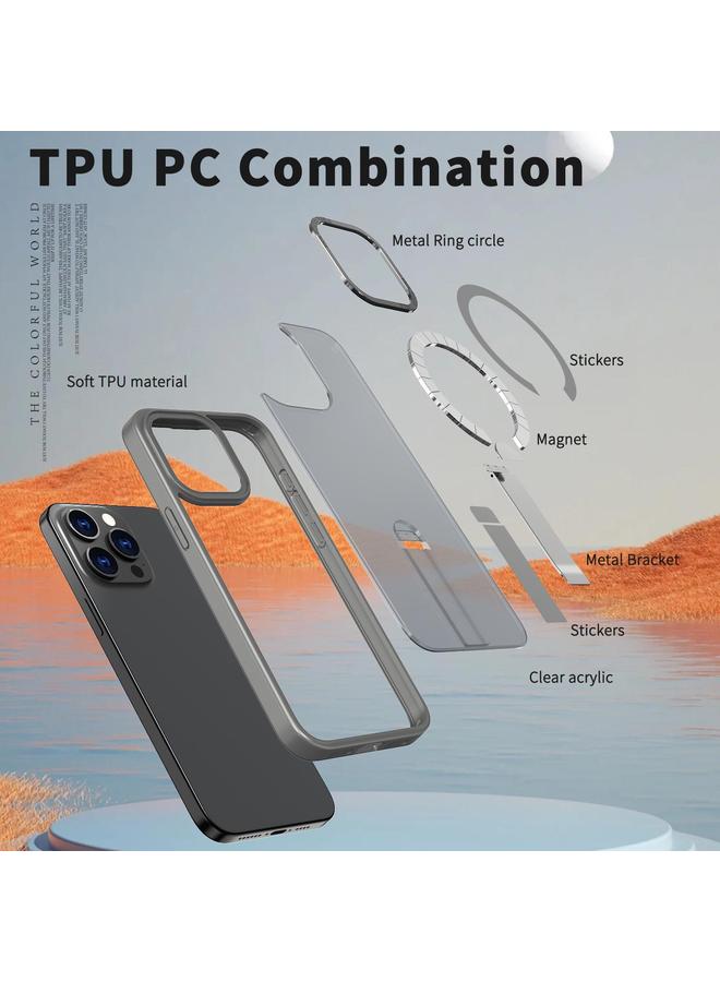 Zaboon Case For iPhone 12 Pro Max Star Shine Series TPU + PC MagSafe Phone Case with Fold Holder - Image 5