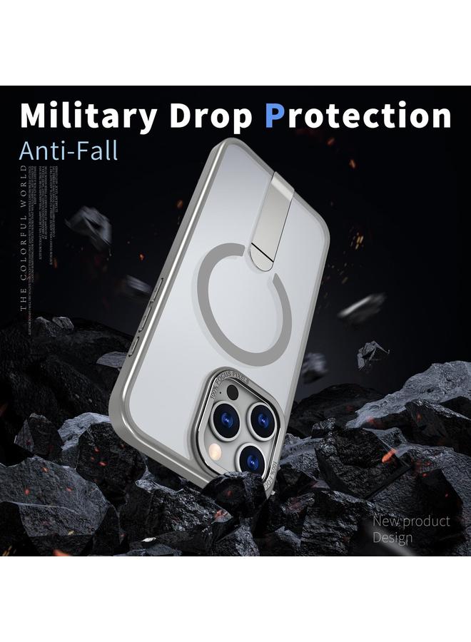 Zaboon Case For iPhone 12 Pro Max Star Shine Series TPU + PC MagSafe Phone Case with Fold Holder - Image 3