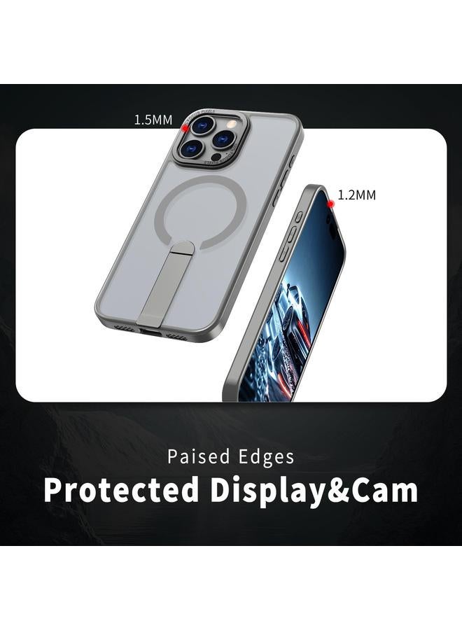 Zaboon Case For iPhone 12 Pro Max Star Shine Series TPU + PC MagSafe Phone Case with Fold Holder - Image 4