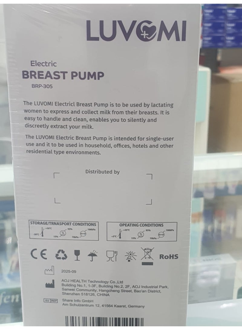 LUVOMI ELECTRIC BREAST PUMP BRP 305 - Image 4
