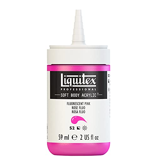 Liquitex Professional Soft Body Acrylic Paint, 59ml (2-oz) Bottle, Fluorescent Pink - Image 2