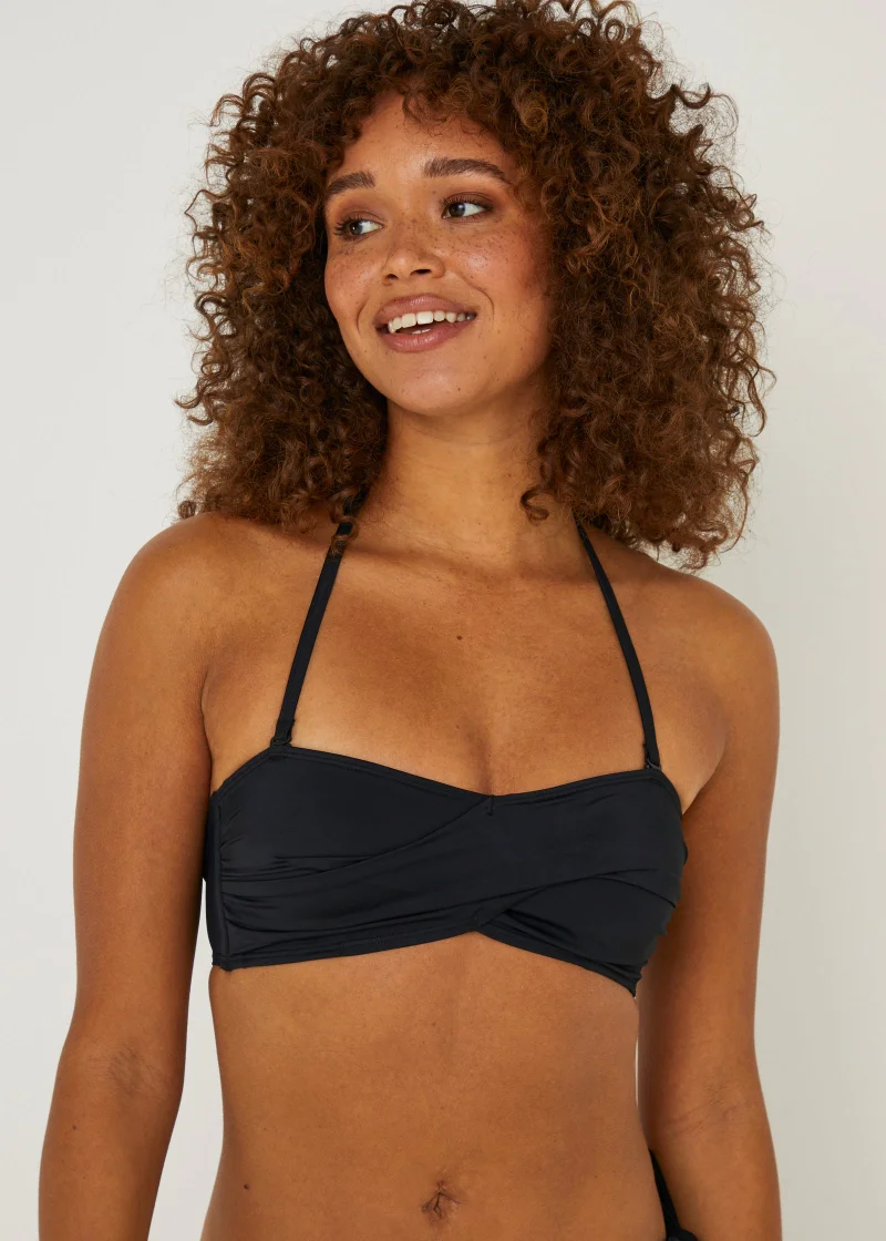Matalan Black Twist Bandeau Bikini Top