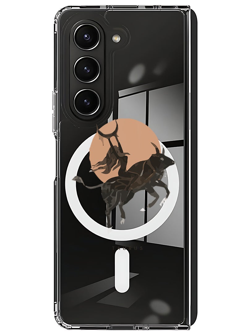 Theodor Magnetic Case for Samsung Galaxy Z Fold 6 Compatible with MagSafe Wireless Charging, Shockproof Phone Bumper Cover Taurus - Image 1