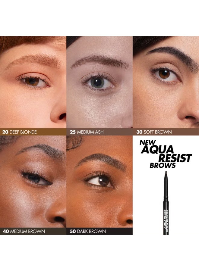 MAKE UP FOR EVER Aqua Resist Brow Definer - 20 - Deep Blonde - Image 3