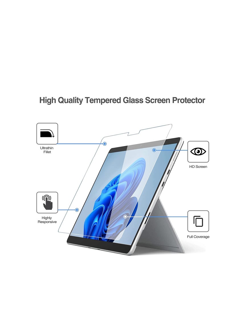 Generic 2Packs Screen Protector Compatible with Microsoft Surface Pro 11/10  13-inch 2024/ Pro 9 13-Inch 2022 / Pro 8 2021 / Pro X,9H Hardness Ultra Clear Tempered Glass Film Screen Protector--Clear  - Image 2