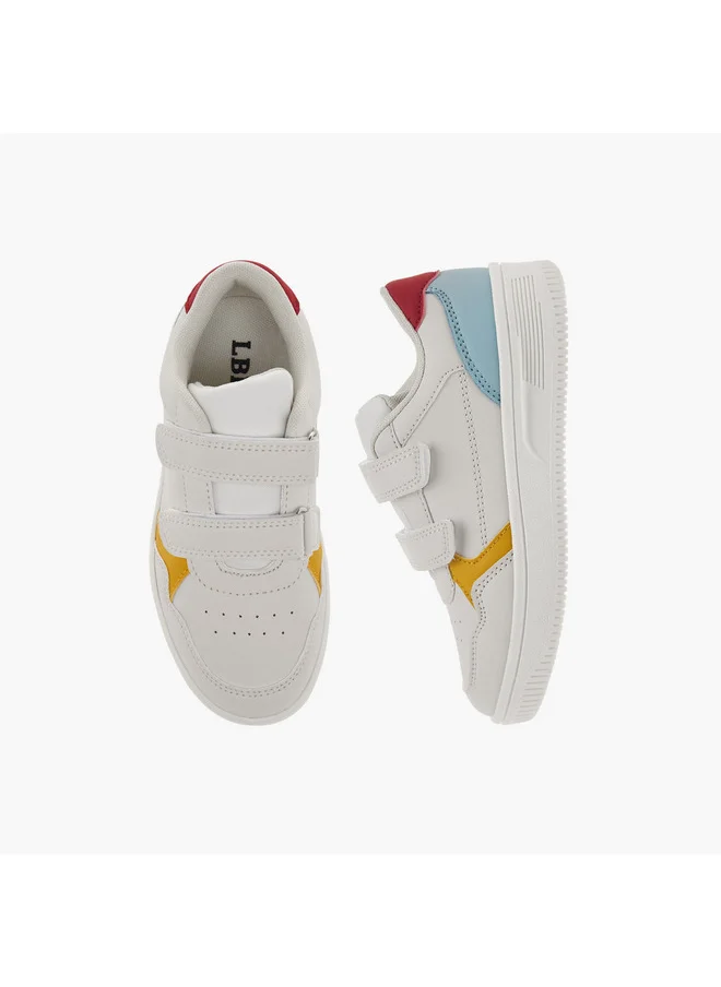 LBL by Shoexpress Boys Panelled Sneakers with Hook and Loop Closure