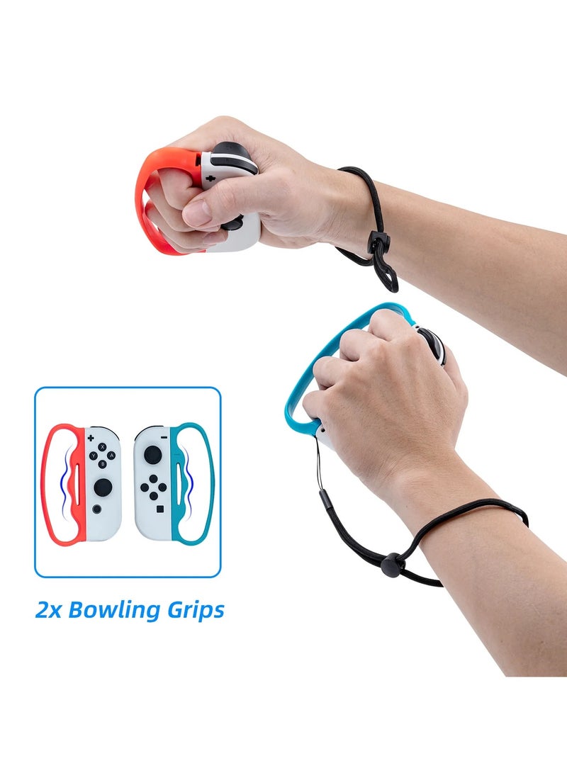 iplay 20 in 1 Sports Accessories Bundle for Sports Somatosensory Sports Set for NS Sports Switch Games with Fencing Grips Tennis Rackets Sports Straps Golf Clubs Charging Dock - Image 5