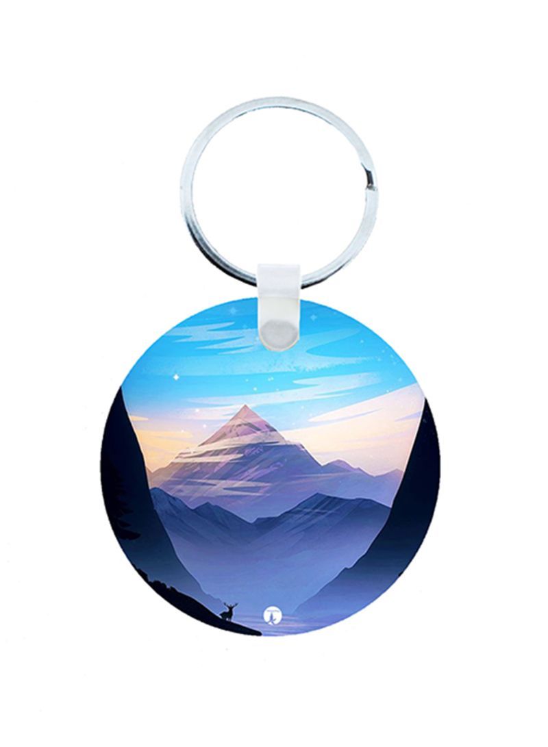 Moutain Wooden Keychain