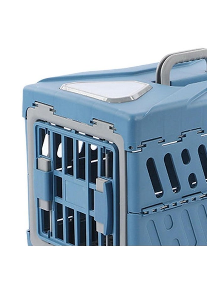 PET Premium Collapsible Design For Cats And Dogs - Portable Kennel For Small Pets - Indoor/Outdoor Grey  - Image 4