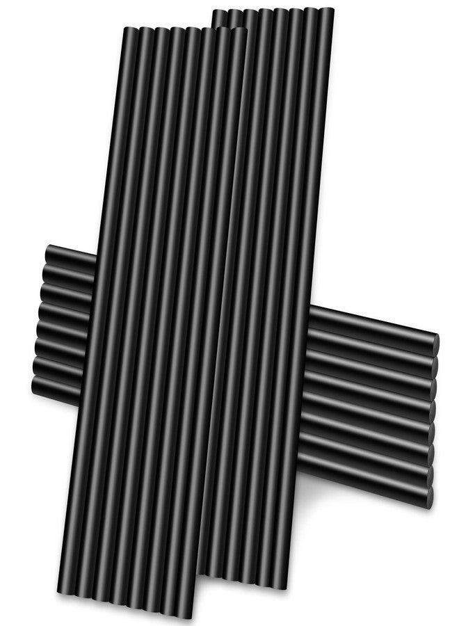Manarty Black Hot Glue Sticks, 24PCS Mini Size 0.27" Dia x 8" Long Hot Melt Glue Stick Colored, All Temperature Adhesive EVA Glue Sticks for Repairing Sealing Stamp DIY Art Craft Decoration - Image 1