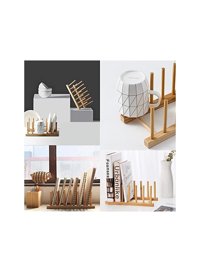 Innerneed Wooden Dish Rack Plates Holder Compact Kitchen Storage Cabinet Organizer For Dish/Plate/Bowl/Cup/Pot Lid/Cutting Board - Image 4