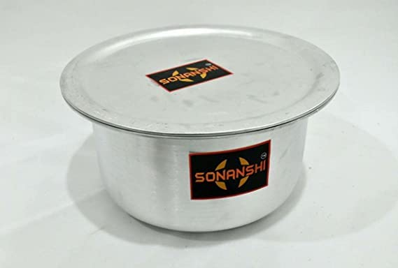 Sonanshi Sonanshi™ Aluminium Patila/Bhagona/Tapeli/Saucepot/Handi Set with LID (Pack of 3) (10,12 & 14 litres)  - Image 2