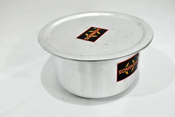 Sonanshi Sonanshi™ Aluminium Patila/Bhagona/Tapeli/Saucepot/Handi Set with LID (Pack of 3) (10,12 & 14 litres)  - Image 4