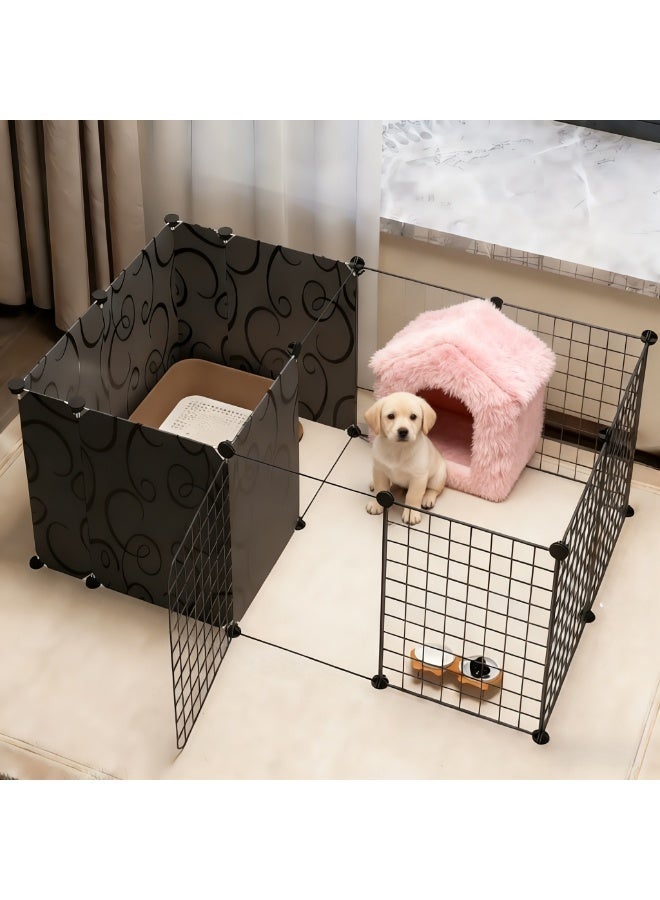 MissTiara Pet fence dog isolation indoor small dog kennel with toilet area can be freely combined Size: 127*75*47 - Image 4