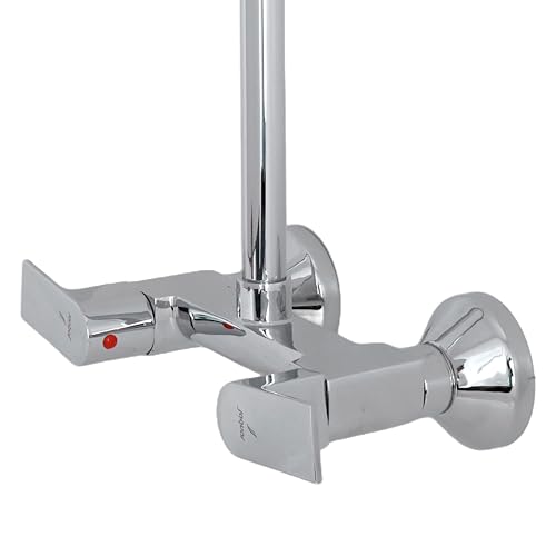 Jaquar Lyric Series Wall Mounted Swinging Spout HOT and Cold Sink Mixer (Chrome) | Twin Side Lever, Brass Body Water Tap/Faucet/Cock for Bathroom/Kitchen Wash Basin | LYR-CHR-38309 - Image 2