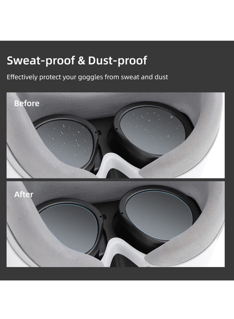 SYOSI VR Headset and Glasses Protective Film Set for PICO 4, HD Anti-scratch Soft Film Cover for Clear View VR Glasses Lens Film - Image 4