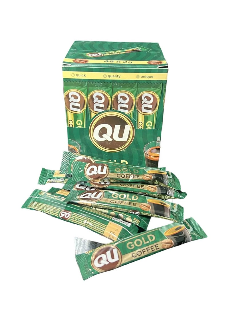 قهوة سريعة التحضير جولد، عبوة من 3 أكياس - 288 غرام، 144 كيس × 2 غرام، مذاق غني - Image 2