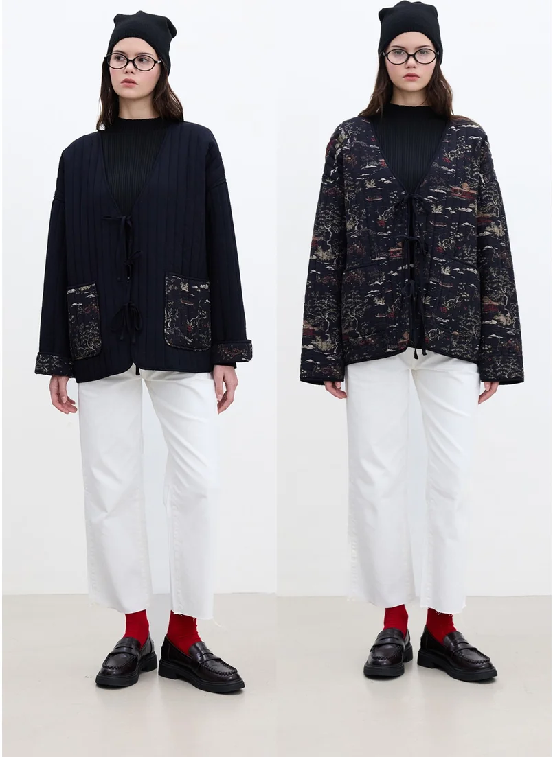مانوكا Patterned Quilted Coat Osaka