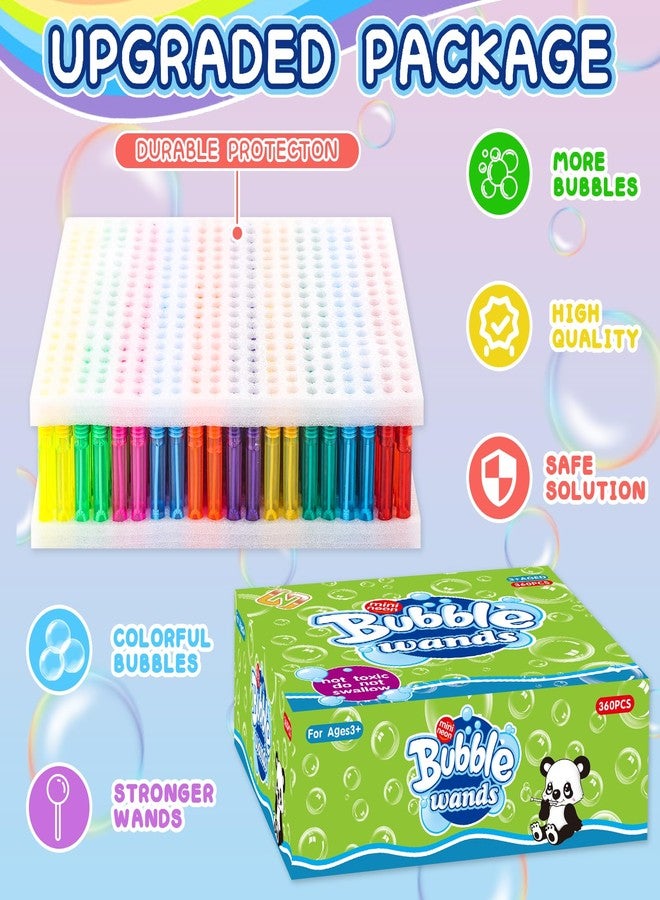 ZIRSENG 360 Piece Mini Bubble Wands in 10 Colors, Party Favors Bulk for Kids, Themed Birthday, Carnival, Wedding, Classroom Prizes, Summer Outdoor Gifts for Boys Girls, Ideal Goodies Bags Stuffer - Image 4