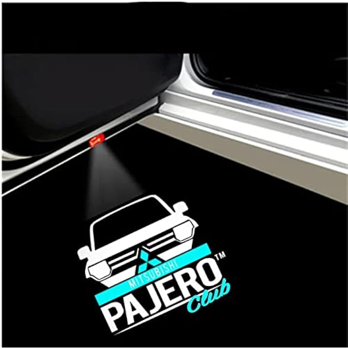 Vierex Fit Mitsubishi Pajero Led Welcome Light Door Logo Projection Lamp For Pajero Hd Intelligent Decoding Circuit Pajero Accessories Front Look Design - Image 2