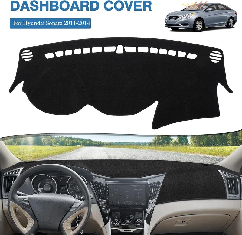 FIILINES Dash Cover Fit for Hyundai Sonata 2011 2012 2013 2014 Dashboard Cover Sonata Accessories Suede Dash Cover Mat Sunshade Anti-Slip Pad Carpet Protector - Image 2