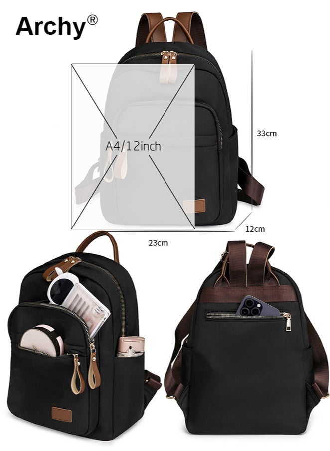 Archy Women's Lightweight Nylon Backpack - Water-Resistant Daypack with Anti-Theft Pockets for College, Commute & Travel, Casual Bookbag  - Image 4