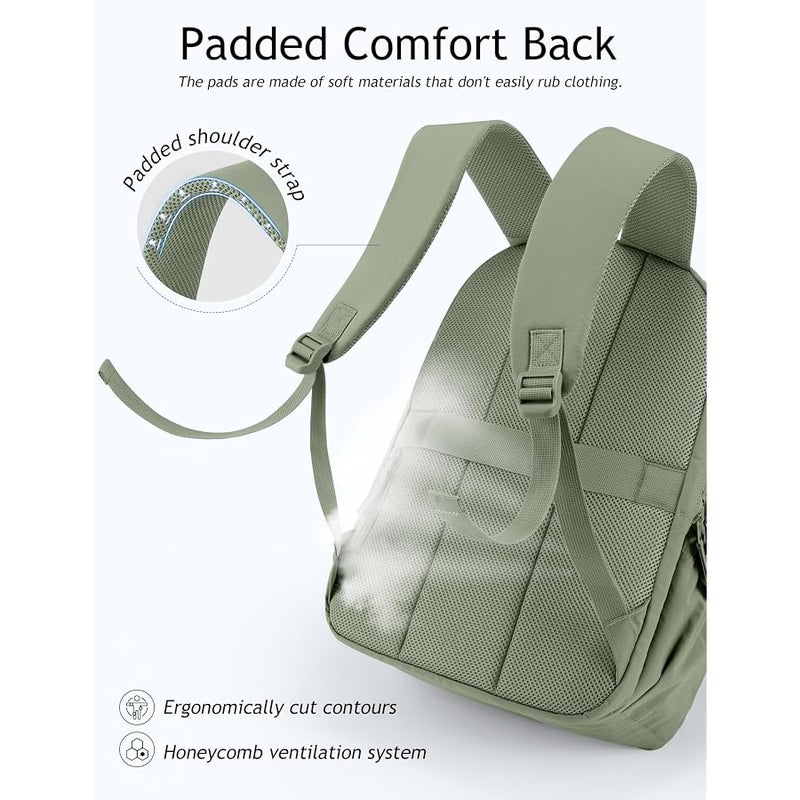 Uselike Travel Backpack for Women, 15.6 Inch Laptop Backpack, Quilted College Bookbag, Cute Work Backpacks, Water Resistant - Image 4