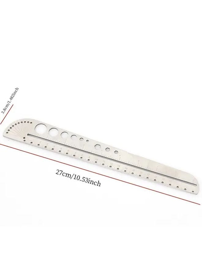 1pc Heavy Duty Stainless Steel Angle Protractor Ruler Precision Measuring Tool - Image 5