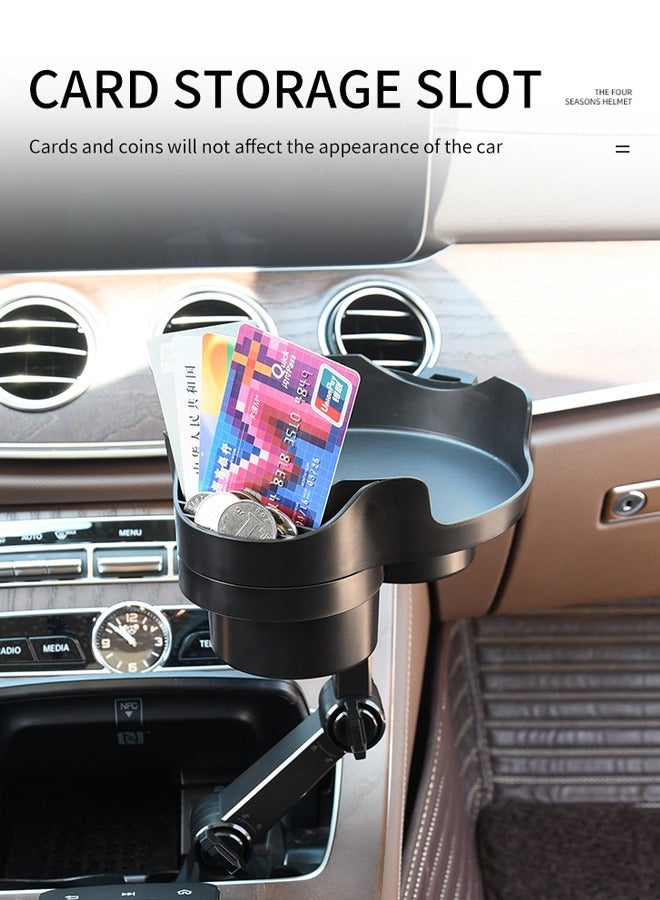 Generic Car Cup Holder Tray, 360° Rotatable Car Food Tray with Phone Slot，Multifunctional Cup Holder Expander with Tray and Swivel Arm for Car  3-in-1 Adjustable Swivel CAR Food Tray, Universal Vehicle Cup Holder Expander Drink Stand for Food, Phone - SUV Truck Road Trip Essentials  - Image 5