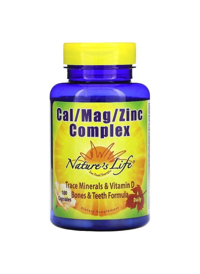 Nature's Life Nature's Life, Cal/Mag/Zinc Complex , 100 Capsules  - Image 1