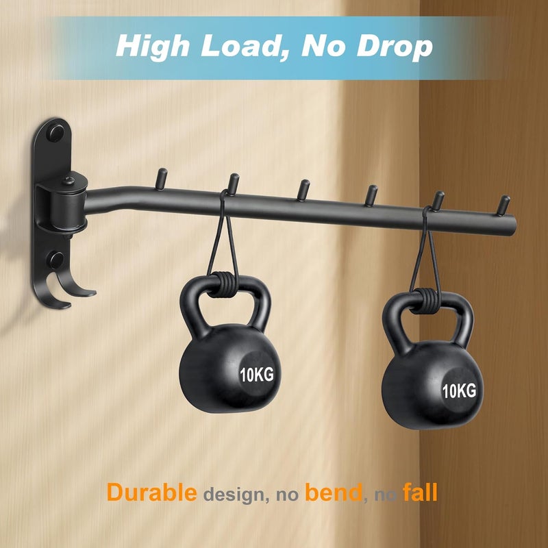 Alise Wall Mounted Drying Rack,Swivel Clothes Drying Rack Stainless Steel,Space Saving Clothes Hanger Rack,Heavty Duty Clothes Wall Drying Rack for Laundry Closet Bedroom/Bathroom,Matte Black - Image 4