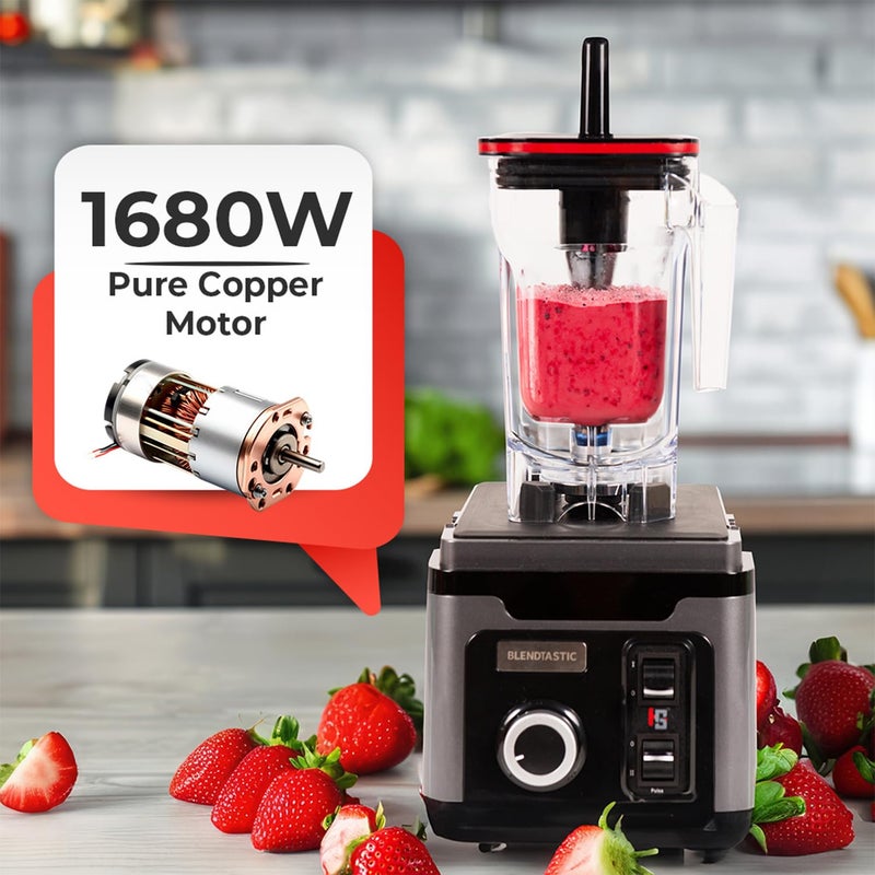 HS WORLD OF HORECA ESSENTIALS HS Blendtastic Heavy Duty Commercial Blender 1680W 16L 1 Year Warranty 100 Copper Motor FoodGrade PC Jars For Restaurants Shops - Image 2