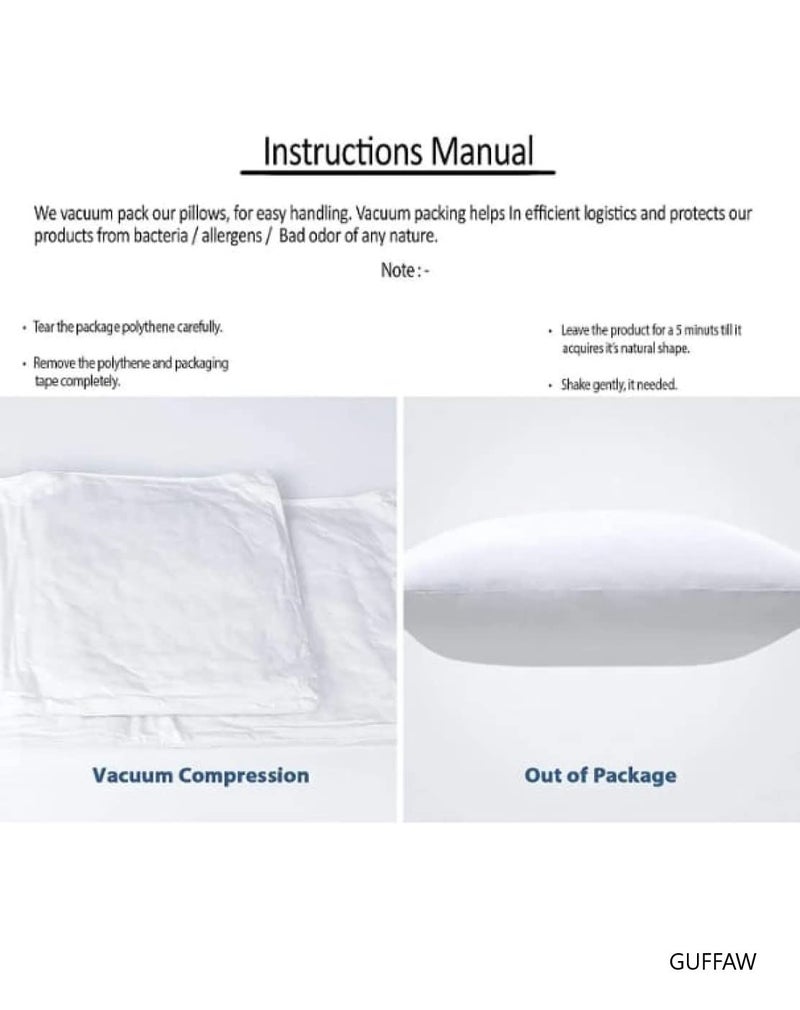 GUFFAW Polyester Microfiber Throw Pillow Filler Small Size 12x20 inches (White) Pack of 1 - Image 5