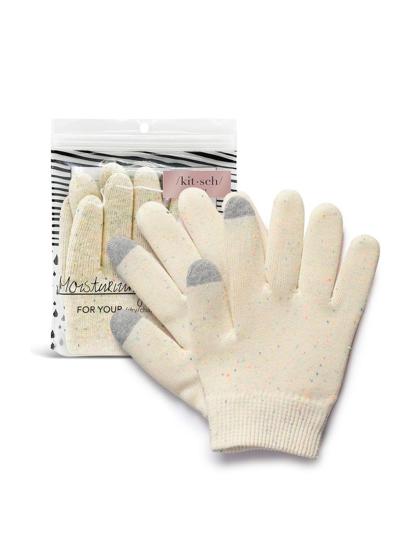 Kitsch Kitsch Moisturizing Gloves Overnight, Cotton Gloves for Dry Hands Treatment, Lotion Gloves for Women & Men, Soft Hydrating & Infused Gel Spa Gloves for Kids, One Size Fit Most Washable & Reusable Pair - Image 1