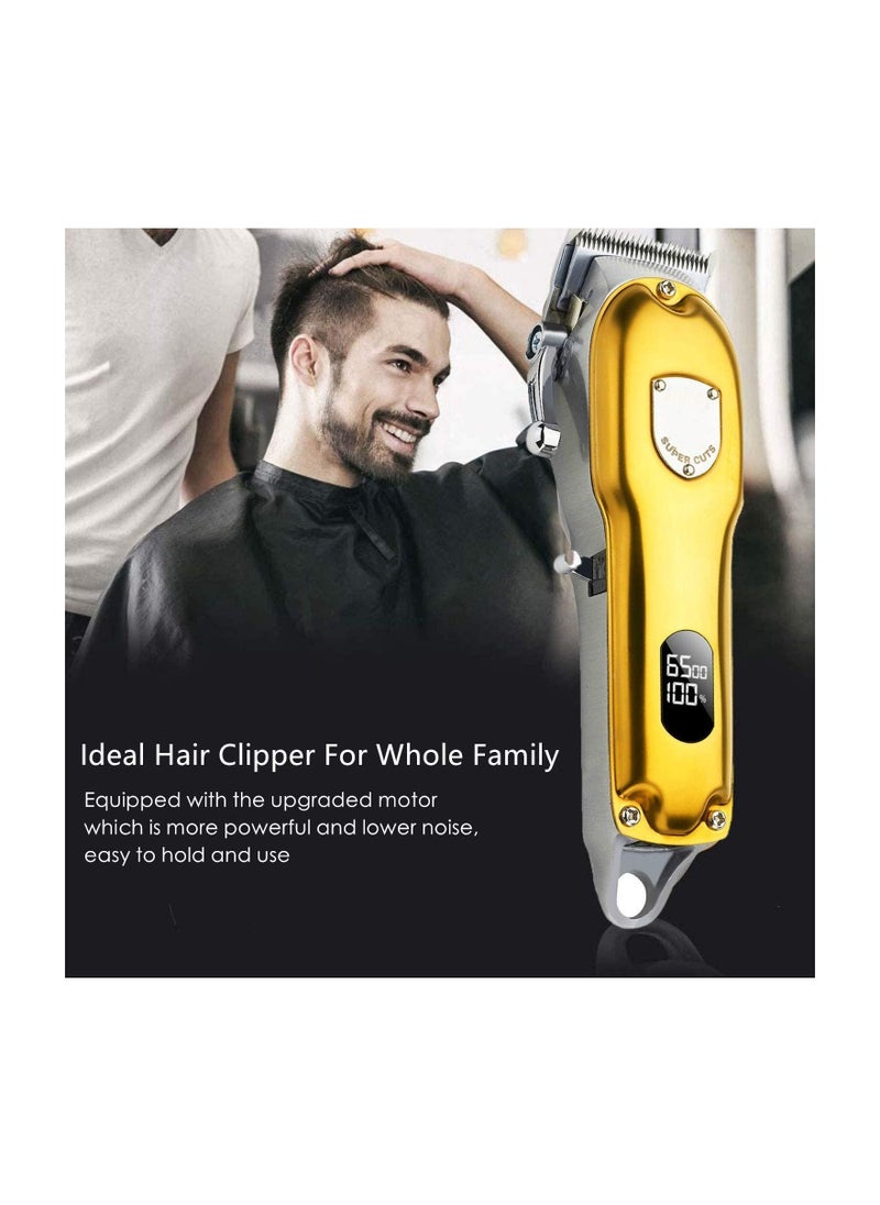 Generic Men's Wireless Professional Hair Clippers for Hair Cutting Hair Beard Trimmer with 1500 mAh Battery LCD Display 4 Guide Combs for Barbers  - Image 5