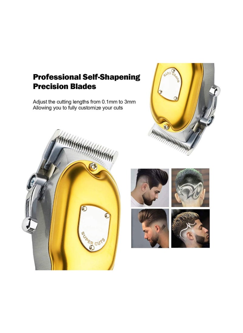 Generic Men's Wireless Professional Hair Clippers for Hair Cutting Hair Beard Trimmer with 1500 mAh Battery LCD Display 4 Guide Combs for Barbers  - Image 4
