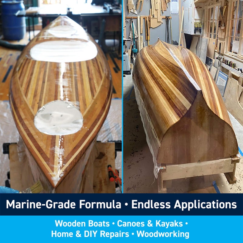 TotalBoat High Performance Epoxy Kit, Crystal Clear Marine Grade Resin and Hardener for Woodworking, Fiberglass and Wood Boat Building and Repair (1.5 Quart, Fast) - Image 3