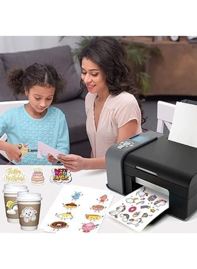 كرافت ماجيك عبوة 20 ورقة ملصقات A4 كاملة | ورق ملصقات لاصق ذاتيًا للطابعات النافثة للحبر والليزر | لاستخدام العنوان والشحن والحرف اليدوية والمكتب - Image 2