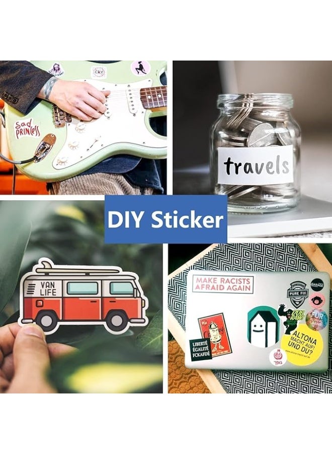 كرافت ماجيك عبوة 20 ورقة ملصقات A4 كاملة | ورق ملصقات لاصق ذاتيًا للطابعات النافثة للحبر والليزر | لاستخدام العنوان والشحن والحرف اليدوية والمكتب - Image 5