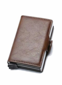 KASTWAVE Wallet for Men Credit Card Holder, Automatic Pop Up Wallet with RFID, Leather Slim Card Case Front Pocket Anti-theft Travel Thin Wallets, Metal Money Organizers for Women Up to Holds 14 cards+ Cash  - Image 5